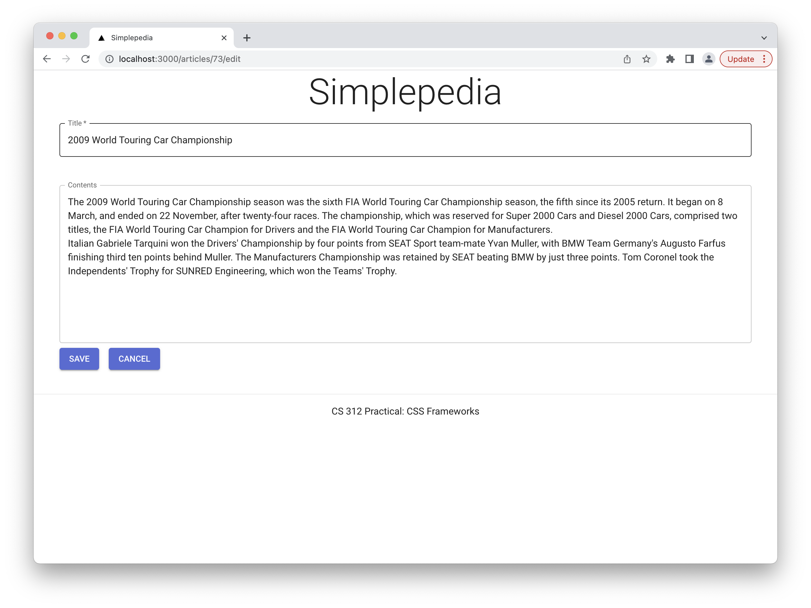 Simplepedia editor screenshot